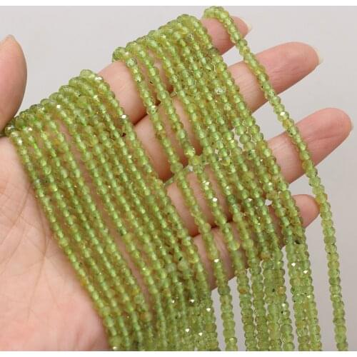 New Style Natural Stone Bead Section Olivine Small Loose Beads For DIY Jewelry Making Necklace Bracelet Earrings Accessory