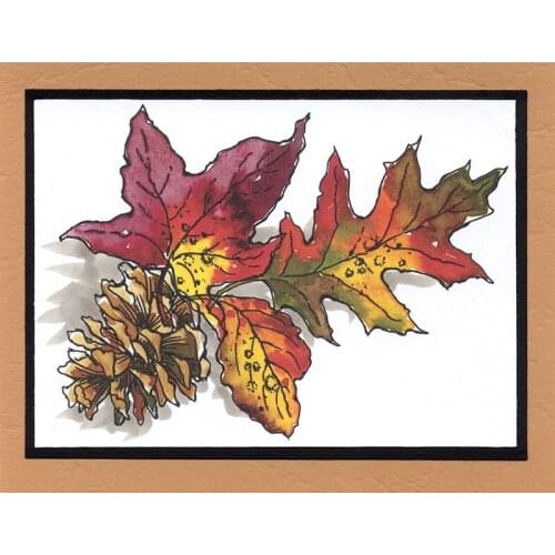 Autumn Maple Leaf Pine Cones Transparent Clear Stamps Phrases 2020 New Stamp for DIY Scrapbooking Paper Crafts Cards Making