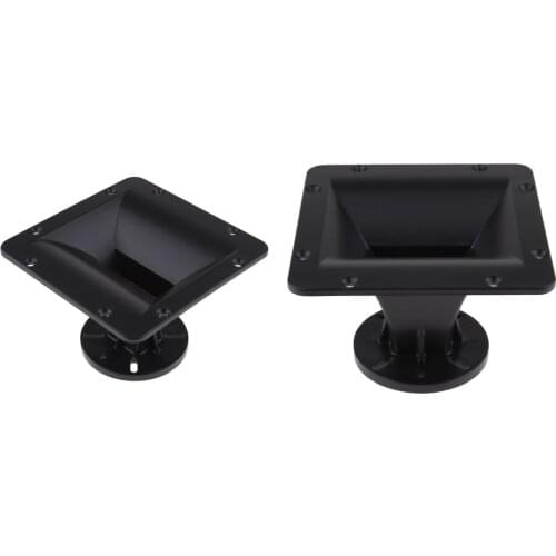 Pair of 160x160 Plastic Loudspeaker Long-Throw Distance Horn Tweeter, 25mm Diameter, Wide Dispersion Angle