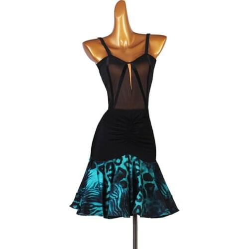 New Latin Dance Dress For Women Sexy Sleeveless Practice Clothes Female Dance Competition Stage Dresses