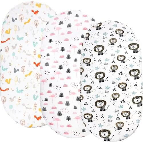 Bassinet Sheet Super Stretch Fitted Cradle Fitted Sheets for Bassinet Pads/Mattress, for Boys Girls,Unisex,Ultra Soft 82*41cm
