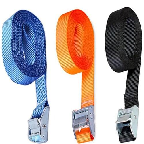 6pcs 3 Meter Buckle Tie-Down Belt Cargo Straps For Car Motorcycle Bike With Metal Buckle Tow Rope Strong Ratchet Belt