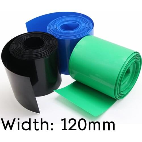 Width 120mm (Diameter 76mm) Lipo Battery Wrap PVC Heat Shrink Tubing Insulated Case Sleeve Protection Cover Flat Pack Colorful