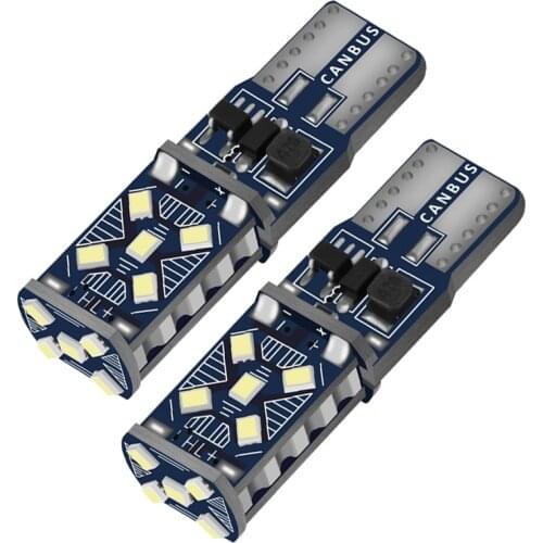 2 PCS T10 W5W LED Bulb For Car Signal Light Canbus Error Free 12V 2016 Chips 6500K White Auto Interior Dome License Plate Lamps