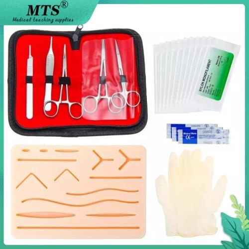 Surgical Suture Training kit Skin Medical Training pad Operate Suture Practice model Scalpel Suture needle Needle-holder