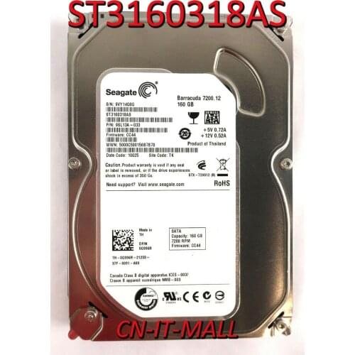 Seagate BarraCuda 7200.12 ST3160318AS 160GB 7200 RPM 8MB Cache SATA 3.0Gb/s 3.5" Internal Hard Drive