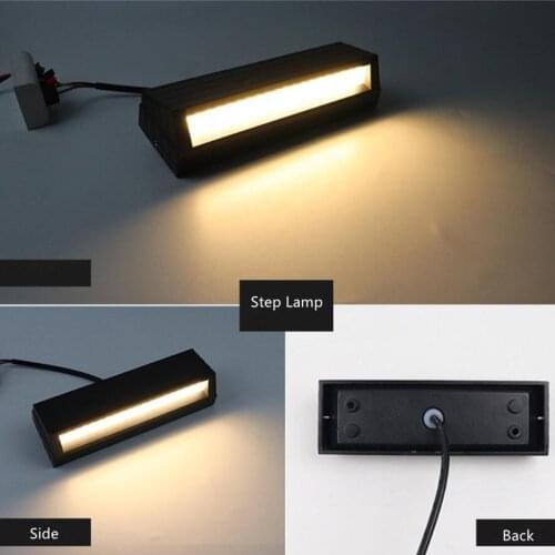 15W Warm Cold Waterproof LED Step Stair Light Surface Mounted Corner Wall Lamp IP67 Outdoor LED Footlights Pathway Step Light