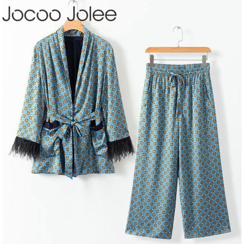 Jocoo Jolee Fashion Jacket Women Loose Kimono Coat Bow Tie Sashes Pockets Tassel Decorate Outerwear Oversized Ladies Autumn