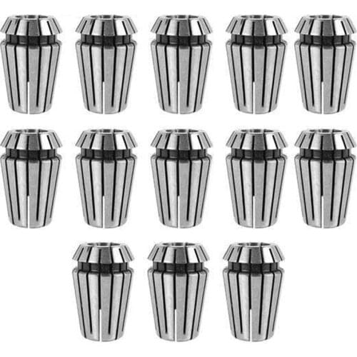 13Pcs Standard ER20 Collet Chuck Set Clamping Nut CNC For Milling Machine Engraving Lathe Tool