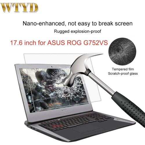 17.6 inch Laptop Screen HD Tempered Glass Protective Film for ASUS ROG G752VS Laptop Screen Protector Screen Guard Glass Film