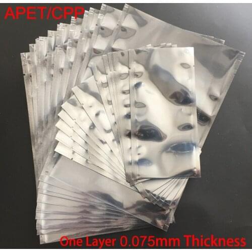 19*30cm 19x30cm 20*37cm 20x37cm 20*66cm 20x66 Disk Aluminum Foil APET CPP Open Top Translucent ESD Anti Static Pouch Storage Bag