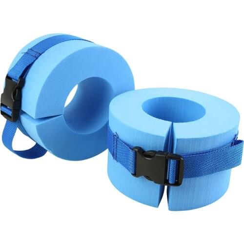 2pcs Foam Aquatic Cuffs Swimming Leggings Arm Floating Ring Heavy Weights Water Exercise Swimming Ankle Arm Training Equipment