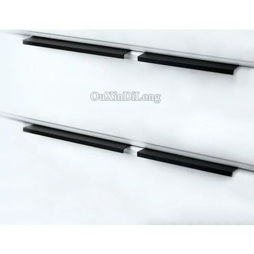 20PCS European Modern Kitchen Door Handle Cupboard Wardrobe Drawer Cabinet Invisible Hidden Pulls Handles Extra Long