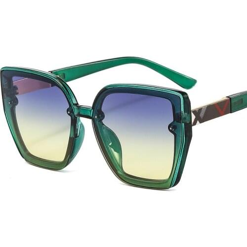 2021 Cat Eye Sunglasses Women Men Cool Logo Frame Gradients Lens Trend Fashion Brand Designer Vintage Black Sun Glasses UV400