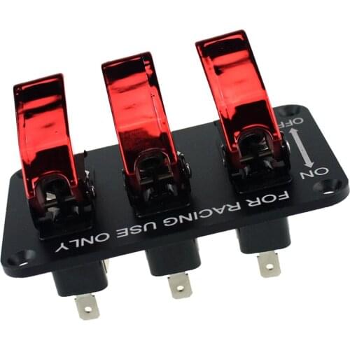 3 Gang Rocker Toggle ON/Off Switch for Marine, Boat, Car, DC 12V