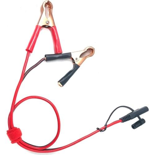 Battery Alligator Clip to Sae Connector Extension Cable 16AWG Sae 2 Pin Quick Disconnect to Alligator Clamps Connectors Cord