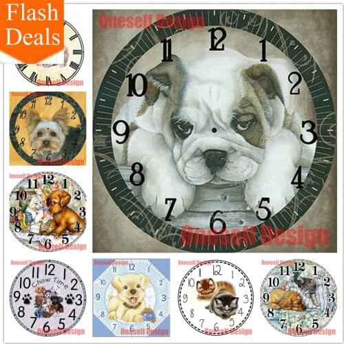 5d diamond painting full clock animal dog rhinestone pictures 5d diamond embroidery full clock dog decoration home wall sticker