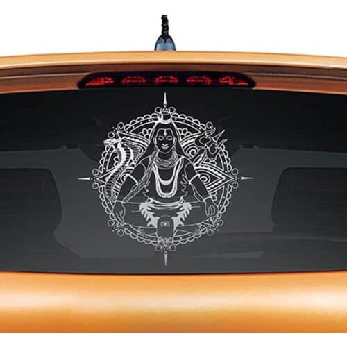 Silver Gold Shiva Sketch Murals Decals Art Car Body Decor Car Rear Glass Stickers Vinyl Wall Decor Wallpapers L1204