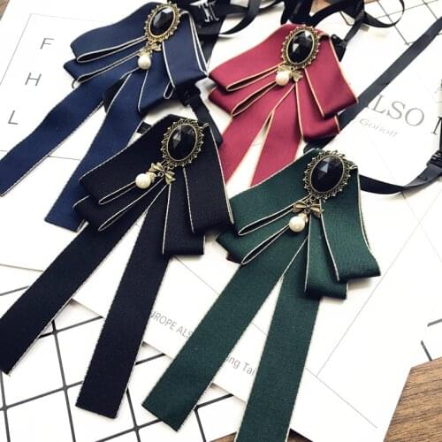 Hand-made Bow Tie Girl Womens Student Uniform Bow Hotel Bank Daily Banquets Chorus Stage Workplace Gifts Classic Shirt Bowtie