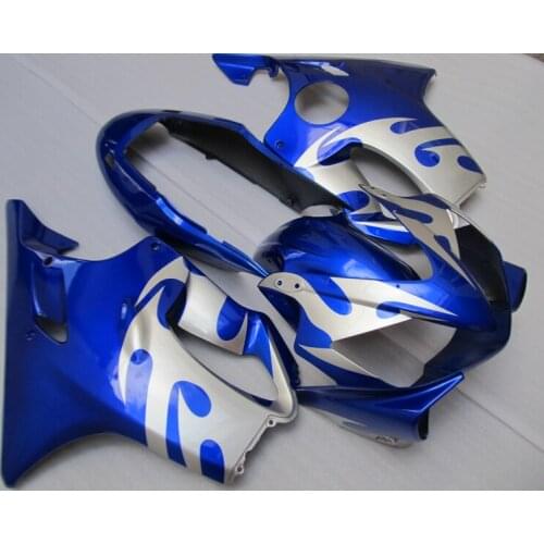 Fairing kit for h CBR600F4I 04 05 06 07 CBR600 F4I CBR 600F4I 2004 2005 2007 Blue silver Fairings set