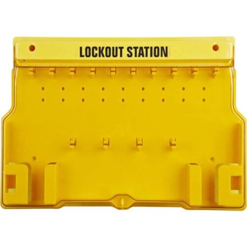 Lockey 10-Lock Lockout Station Plastic PC Customized Factory Safety Lock out with Cover LS02