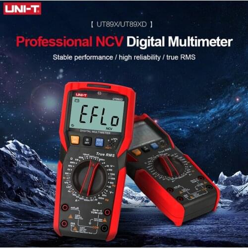 UNI-T UT89X UT89XD Professional Digital Multimeter True RMS NCV 20A Current AC DC Voltmeter Capacitance Resistance Tester