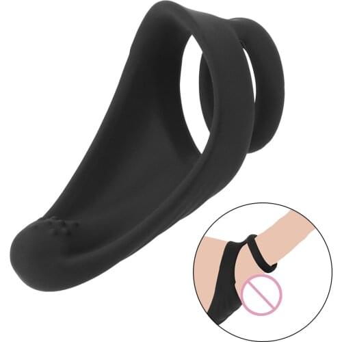 Male Masturbator Cock Ring Soft Silicone Sex Toys for Men Couples Delay Ejaculation Penis Rings Anal Massage Adult Product