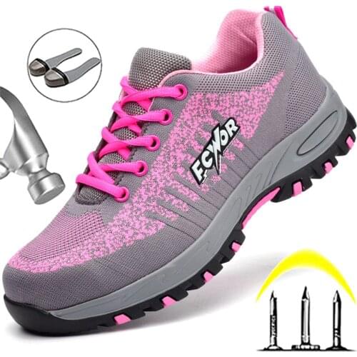 Indestructible Men Women Work Safety Shoes Breathable Anti-smash Steel Toe Cap Puncture Proof Work Shoes Women Protective Shoes