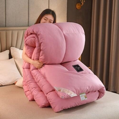 New soy fiber quilt core, spring autumn quilt winter sanding, thickening comforter, warm winter blanket twin queen king size