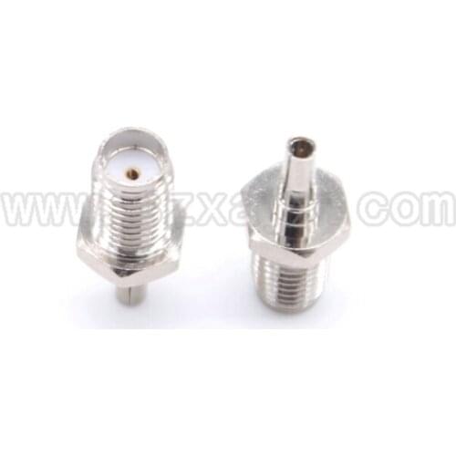 Wholesale JX connector 100pcs SMA to CRC9 connector straight SMA female to CRC9 Nickel plating adapter free shipping