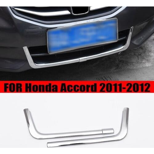 Fit For Honda Accord 8th 2011 2012 2013 ABS Chrome Front Lower Bumper Grill Grille Strip