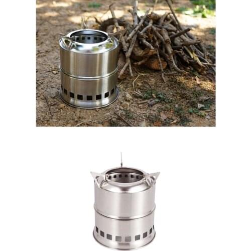 Portable Mini Camping Barbecue Stoves Outdoor Round Hotplate Furnace Wood Burner U7EF