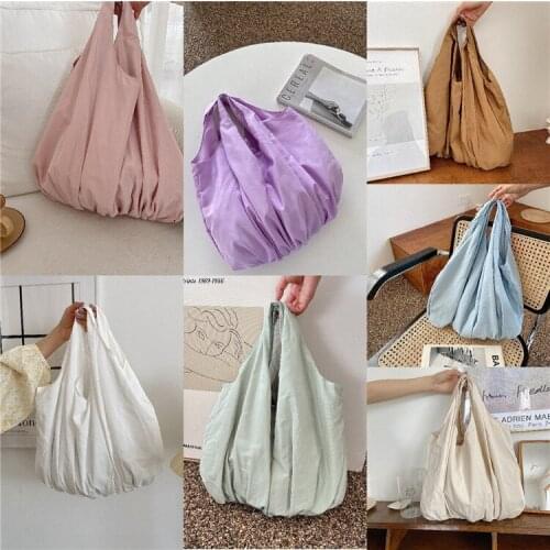 Simple Style Niche Design Polyester Handbag Ins Single Shoulder Large Capacity Casual Shopping Bag Fashion Trend Gift