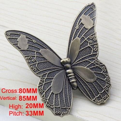 Butterfly Knob Antique Bronze Furniture Handle Vintage Kitchen Handle Dresser Drawer Cabinet Pull Knobs Drawer Decor