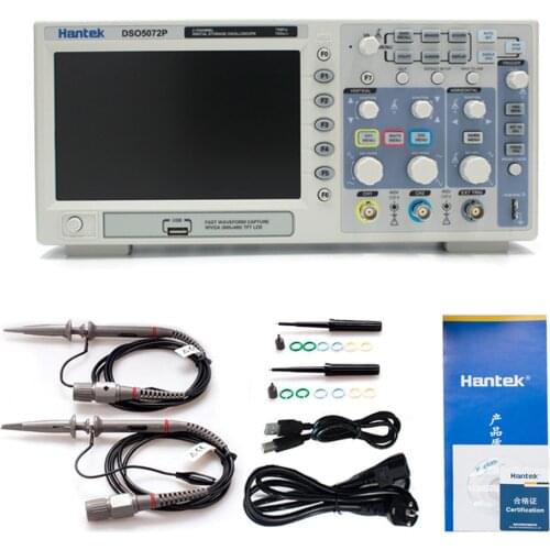 Hantek DSO5072P 2 Channels 70MHz Handheld Digital Storage Oscilloscope USB 1GSa/s Multiple Automatic Measurements Function
