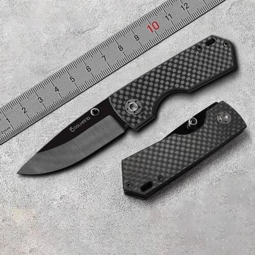Carbon Fiber Folding Knife Edc Self-defense Pendant Small Arms Outdoor Portable Mini Ceramic Knife