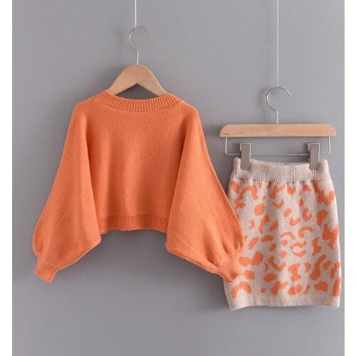 27KIDS Fashion Girls Dress Autumn Princess Sweater Knitted Skirt Dress For Kids Children Clothing Knitwear Casual Dresses Sets