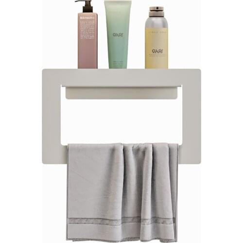 Stainless steel towel racks hanger Kitchen bathroom towel holder stand organizer rack wall mounted Bar Regulator White 27cm