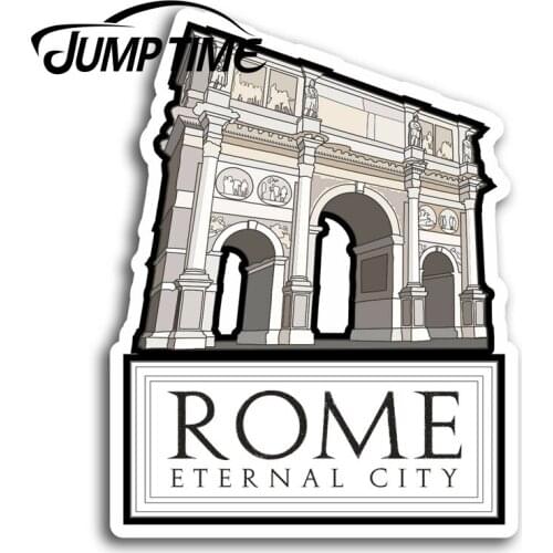 Jump Time for Rome Italy Vinyl Stickers City Arch Fun Sticker Laptop Luggage Truck Window Bumper Decal Waterproof Accessories