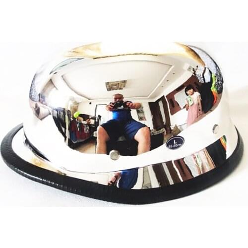 Vintage motorcycle Germany helmet retro scooter half helmet with Built-in lens visor casco moto helm moto capacete para DOT