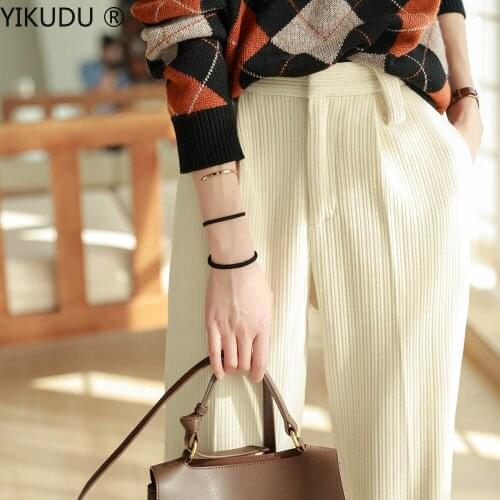 Yikudu Women's Corduroy Trousers