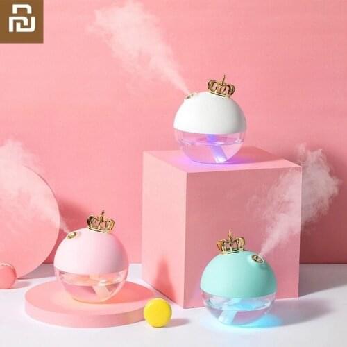Youpin Crown wireless humidifier Mini USB desktop air atomizer Moisturizing spray Night light gift