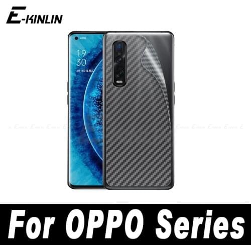 3D Carbon Fiber Back Cover Film For OPPO Find X3 X2 Neo X F19 F17 F15 Pro Plus Lite Screen Protector Sticker Not Tempered Glass