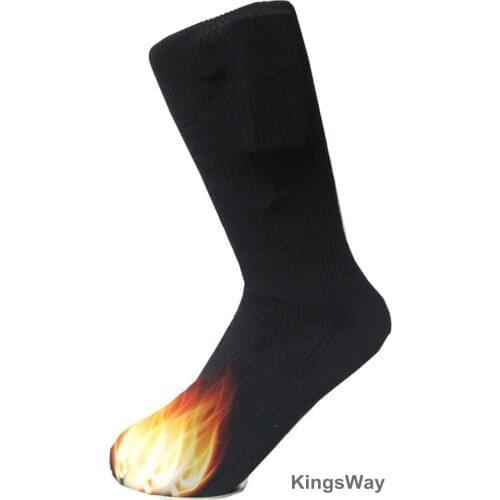 Rechargeable Heated Unisex Electric Heating Long Socks Winter Feet Warmer For Skiing Camping Cycling
