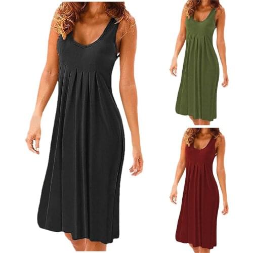 2021 Summer Stripe Loose Dress Women Solid Sexy O-Neck Elegant Casual Sleeveless High Quality Party Dresses Gifts For Wife Gowns