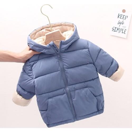 ZWY593 Winter Kids Jackets for Boys Thick Coats Girls Warm Hooded Velvet Jacket Children Outerwear Toddler Girl Snowsuit