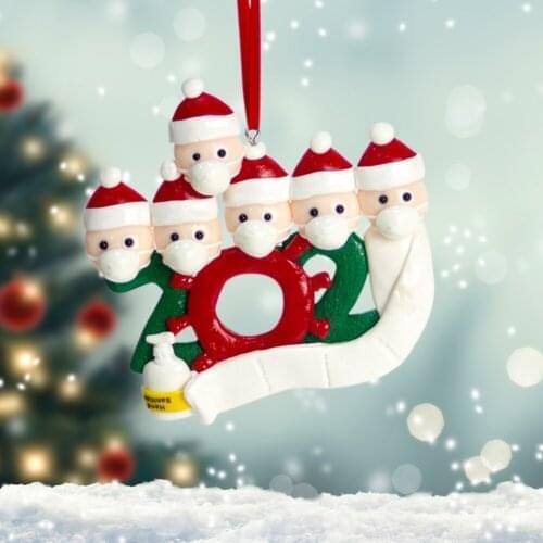 1Pc DIY Christmas Pendant Xmas Tree Hangings Festive Souvenir Homemade Mark Family Name Blessing Pendant Party Supplies