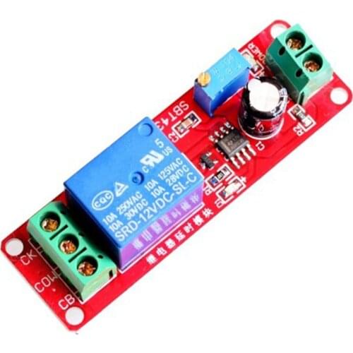 1 Pcs DC 12V Delay Timer Monostable Switch Relay Module NE555 Trigger Switch Car Oscillator Adjustable Time Shield Electronics