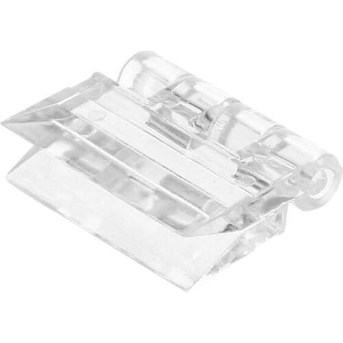10Pcs Transparent Plastic Folding Hinges Durable Clear Acrylic Hinge Tools