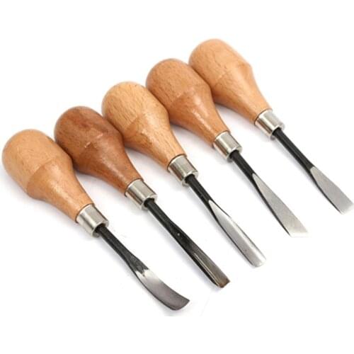 5pcs/lot woodcut knife butt/corner/skew/round/Arc machete chisel Woodworking carving for Wood crafts Prints graver